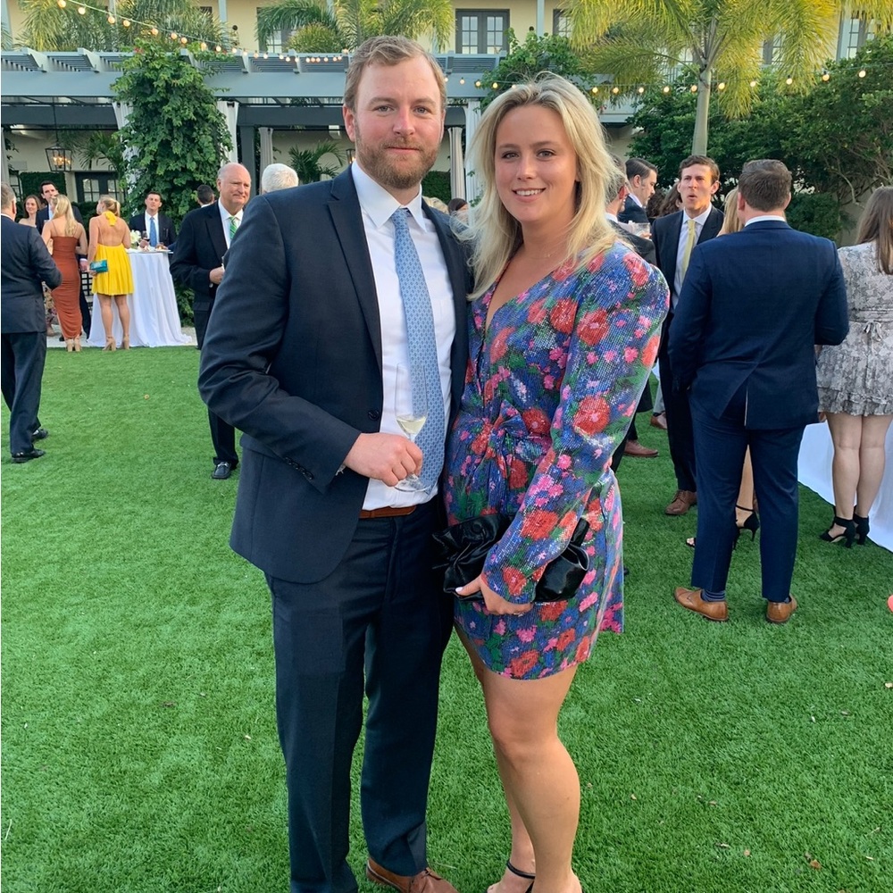 Wayf floral sequin dress